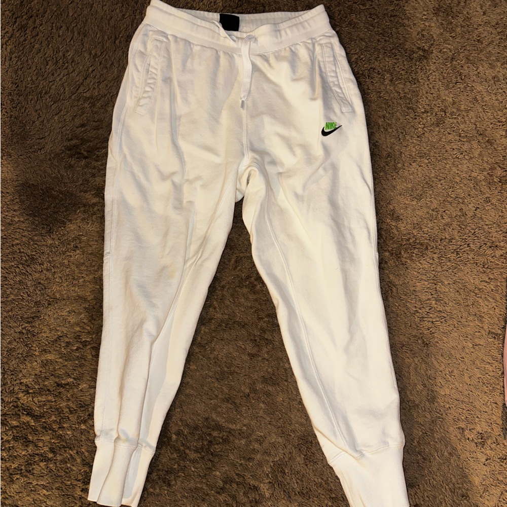 White Nike sweats